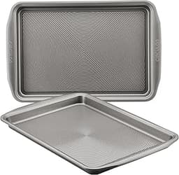 Circulon Bakeware Nonstick Cookie Pan Set, Cookie Sheets for Baking, 2-Piece, Gray