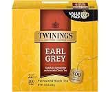 Twinings Earl Grey Black Tea Individually Wrapped Bags, 100 Count (Pack of 1), Flavoured with Citrus & Bergamot, Caff...
