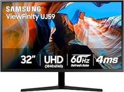 SAMSUNG 32" UJ59 Series 4K UHD (3840x2160) Computer Monitor,VA Panel, HDMI, Display Port, Eye Saver/Flicker Free Mode...