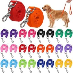 24 Pack Dog Leashes Bulk 5 ft Nylon Dog Leash for Small Dogs 12 Colors