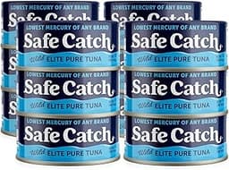 Safe Catch Canned Wild Tuna Fish, Wild Caught, Lowest Mercury, Gluten-Free, Kosher, Non-GMO, Whole30 Approved, Paleo,...