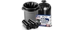 Delxo 55-60 Gallon Trash Bags, 50 Count, 38” x 56” Heavy Duty Garbage Bags | 1.2 Mil Black Large Plastic Trash Bags, ...