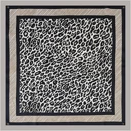 Hair Head Scarf for Women Leopard Print Silk Satin Neck Scarf Neckerchief Bag Purse Accessory