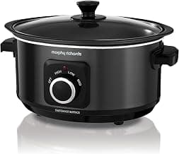 Morphy Richards 3.5L Sear & Stew Slow Cooker, Shatter Resistant Aluminium Pot, 3 Heat Settings, Hob Proof, Easy Clean...