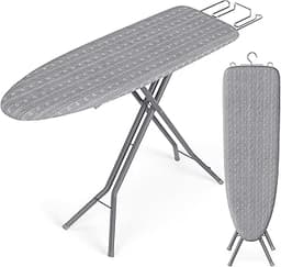 SONGMICS Ironing Board, Foldable Iron Board, Height Adjustable up to 35 Inches, with 4 Layered Cover and Pad, Iron Re...
