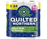 Quilted Northern Ultra Soft & Strong Toilet Paper, 6 Mega Rolls = 24 Regular Rolls, 4X Stronger*, Premium Soft Toilet...
