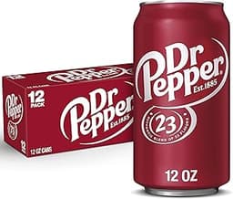 Dr Pepper Soda, 12 fl oz cans, 12 pack