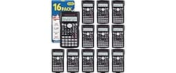 16 Pack Scientific Calculators, 2-Line Large Screen Display 240 Functions Scientific Calculators for Students, Math A...