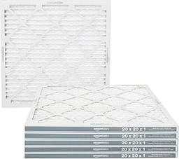 Amazon Basics 20x20x1 Air Filter 6-Pack, MERV 11 AC Furnace Filters, Dust, Pet, Allergen Control , Electrostatic (Act...