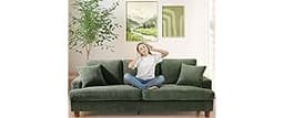 87in Corduroy Couch, Kidirect Sofa No Tool Assembly, Comfy Couches for Living Room 21in Deeper Seats, Corduroy Sofas ...