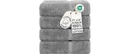 Chakir Turkish Linens 4 Piece Bath Towel Set, 100% Cotton Luxury Turkish Towels for Bathroom, Soft Absorbent Bath Tow...