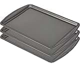 GoodCook Everyday Nonstick Carbon Steel 13” x 9” Baking Sheet Set, 3 Pack – Standard-Sized Carbon Steel Cooking Pans,...