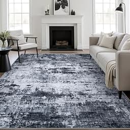 5x7 Area Rug Living Room Rug: Washable Modern Abstract Soft Thin Rug Indoor Floor No Slip Stain Resistant Carpet for ...