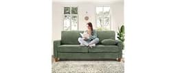 Kidirect 70in Corduroy Couch, Sofas for Living Room No Tool Assembly, Comfy Couches for Living Room 21in Deep Seats, ...