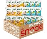Smartfood Simply Variety Pack, White Cheddar and Sea Salt 0.5oz (36 Count)