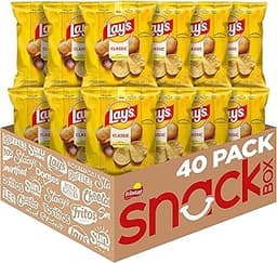 Lay's Potato Chips, Classic, 1 Ounce (Pack of 40)