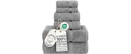 Chakir Turkish Linens 6 Piece Towels Set, 100% Cotton Luxury Turkish Towels for Bathroom, Soft Absorbent Bath Towel S...