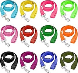 12 Pcs Dog Leashes for Small Medium Large Dogs, 6FT Lead Short Dog Leash with Swivel Hook for Walking, Training, Hiki...
