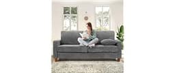 Kidirect 70in Corduroy Couch, Sofa No Tool Assembly, Comfy Couches for Living Room 21in Deeper Seats, Corduroy Sofas ...
